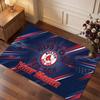 Boston Red Sox Personalized Crystal Velvet Carpet, Customized Name Text Soft Anti‑Slip Rug for Living Room Bedroom
