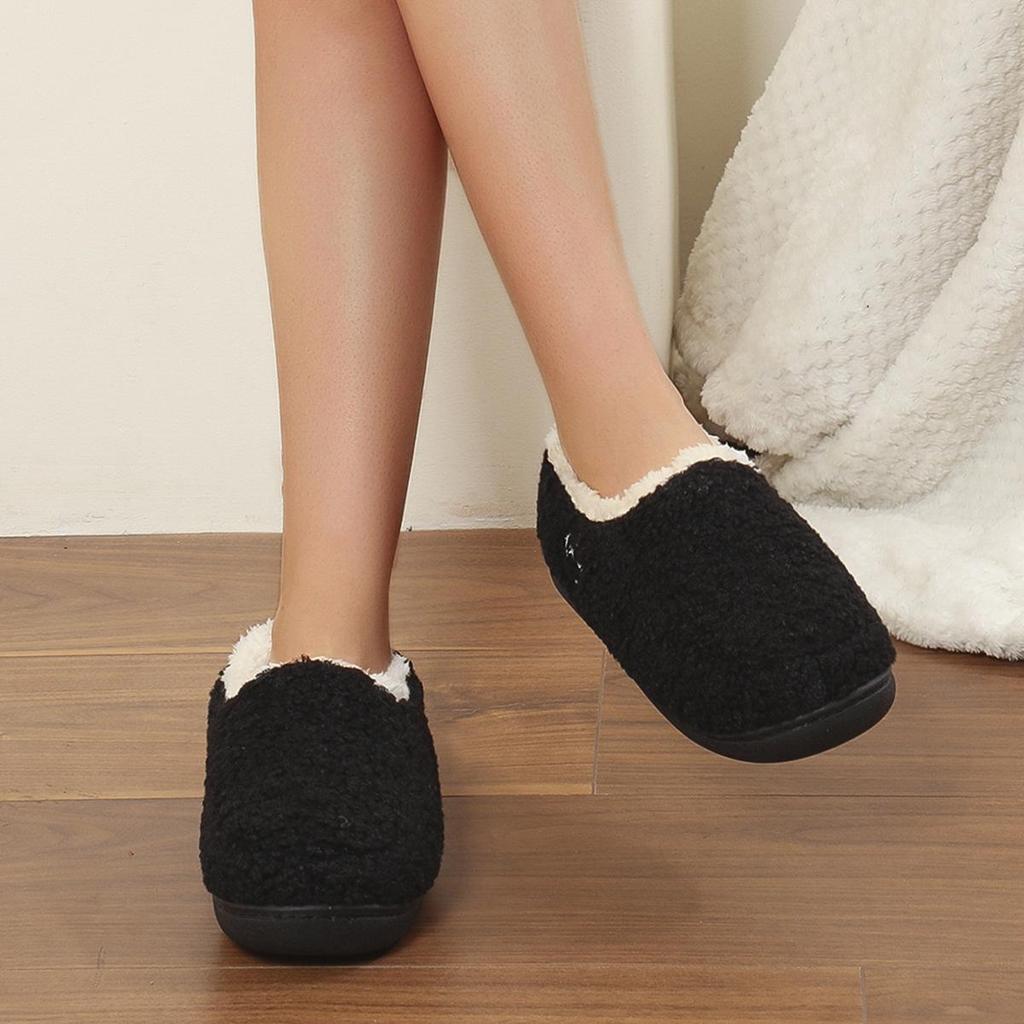 Warm Velvet Thick-Soled Non-Slip Winter Cotton Slippers