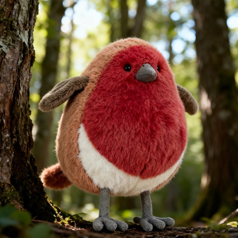 Kawaii Robin Plush Toys Soft Skin-Friendly Sleep Companion Realistic Desktop Decorative Item Birthday Gifts For Friends Children