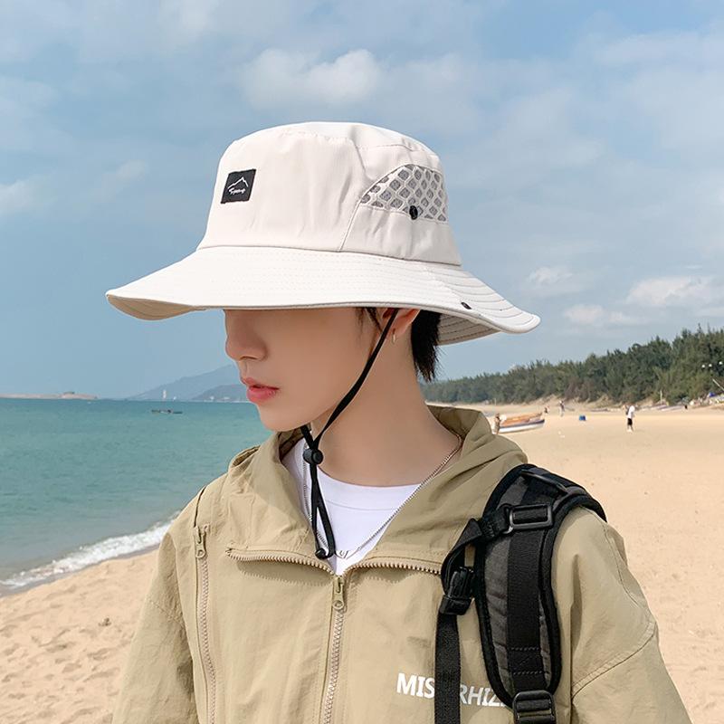9228 Summer Men's Breathable Big-eaves Bucket Hat Outdoor Fishing Mountaineering Hat Casual Versatile Sunscreen Visor