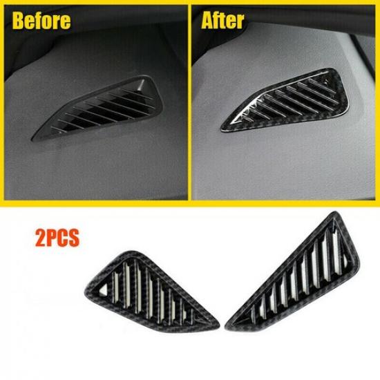 For - Corolla Carbon Fiber Dashboard Air Vent Outlet Cover Trim