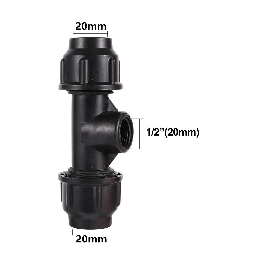 1Pc PE Connector Water Pipe Fittings to 20/25/32mm to 1/2"3/4"1" Quick Connect Tubing Fittings Garden Agriculture Irrigation