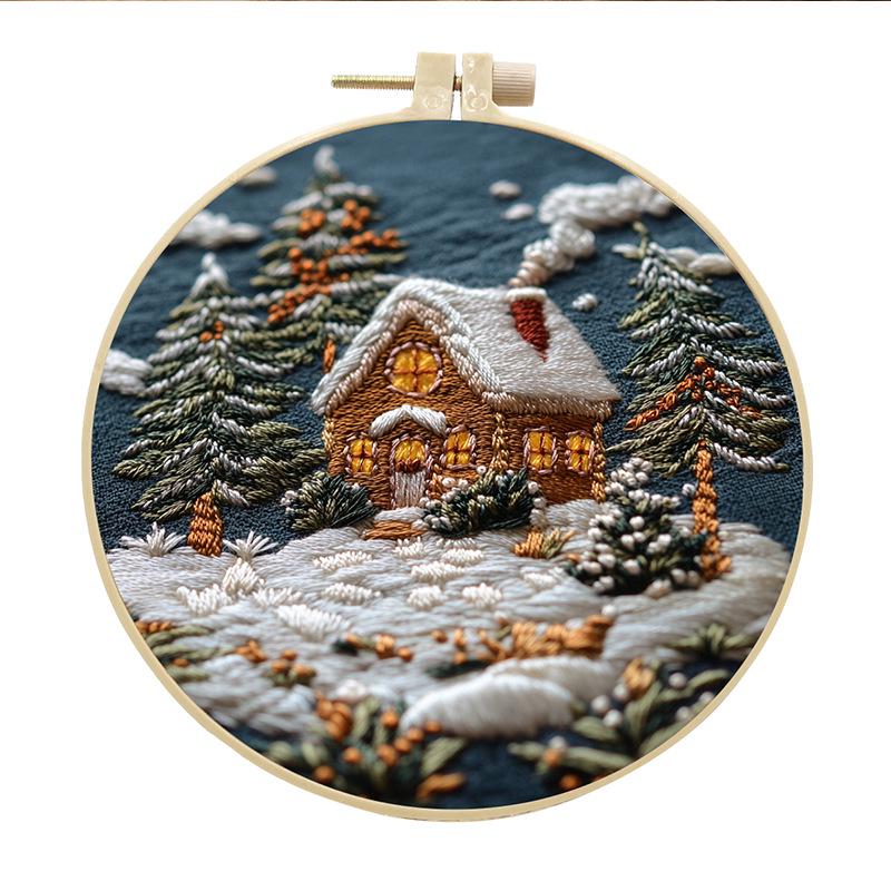Cross-Border Embroidery DIY Kit: Creative Handmade Fabric and Thread for English Practice