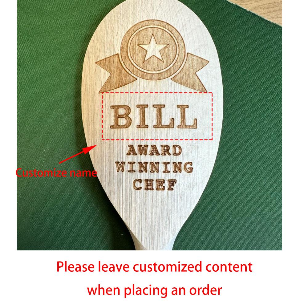 

Custom Name Engraved Wooden Spoon Baker Chef Star Baking Cooking Supplies Bridal Shower Baking Birthday Christmas Housewarming 1Pcs 30x5cm