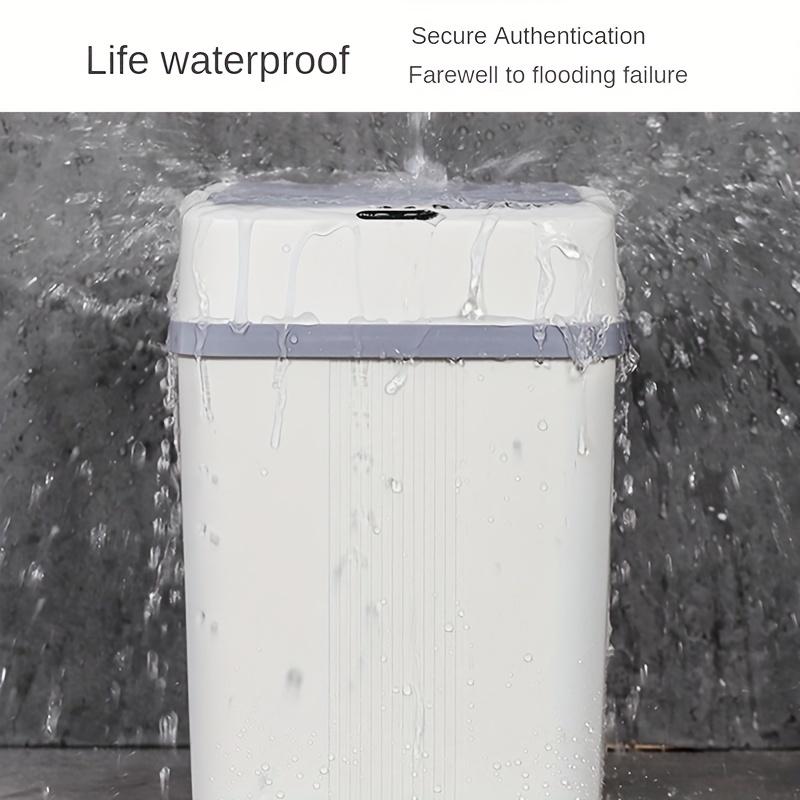 Automatic Bathroom Trash Can, Touchless Motion Sensor Garbage Can with Lid, Smart Plastic Slim Wastebasket for Bathroom, Office