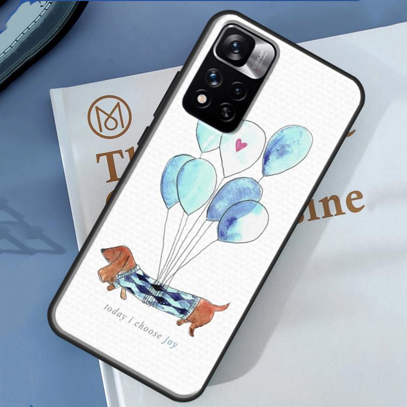 Cartoon Dachshund Sausage Dog Case For Xiaomi Redmi Note 14 13 11 9 10 12 Pro 9S 10S 11S 12S Redmi 10C 12C 13C 14C Cover