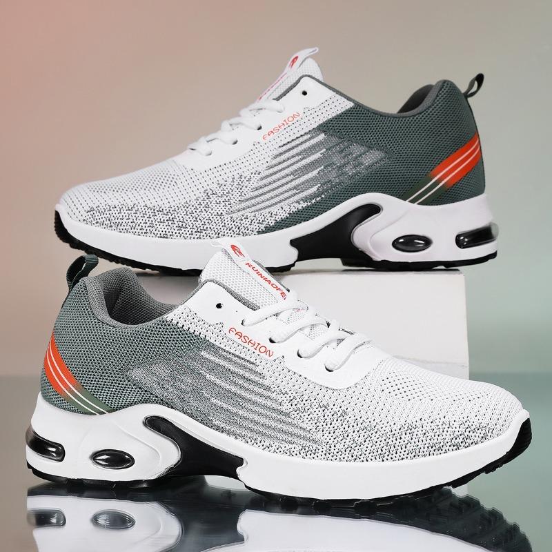 

New men s shoes, men s shoes, fly weave air cushion, soft-soled shoes, fashion trend, breathable casual sports men s shoes 45