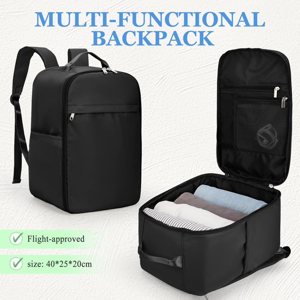 Under Seat Travel Backpack, Laptop Hand Luggage Travel Backpack Mochila Viaje Cabina Avion 40x20x25, Student School Backpack