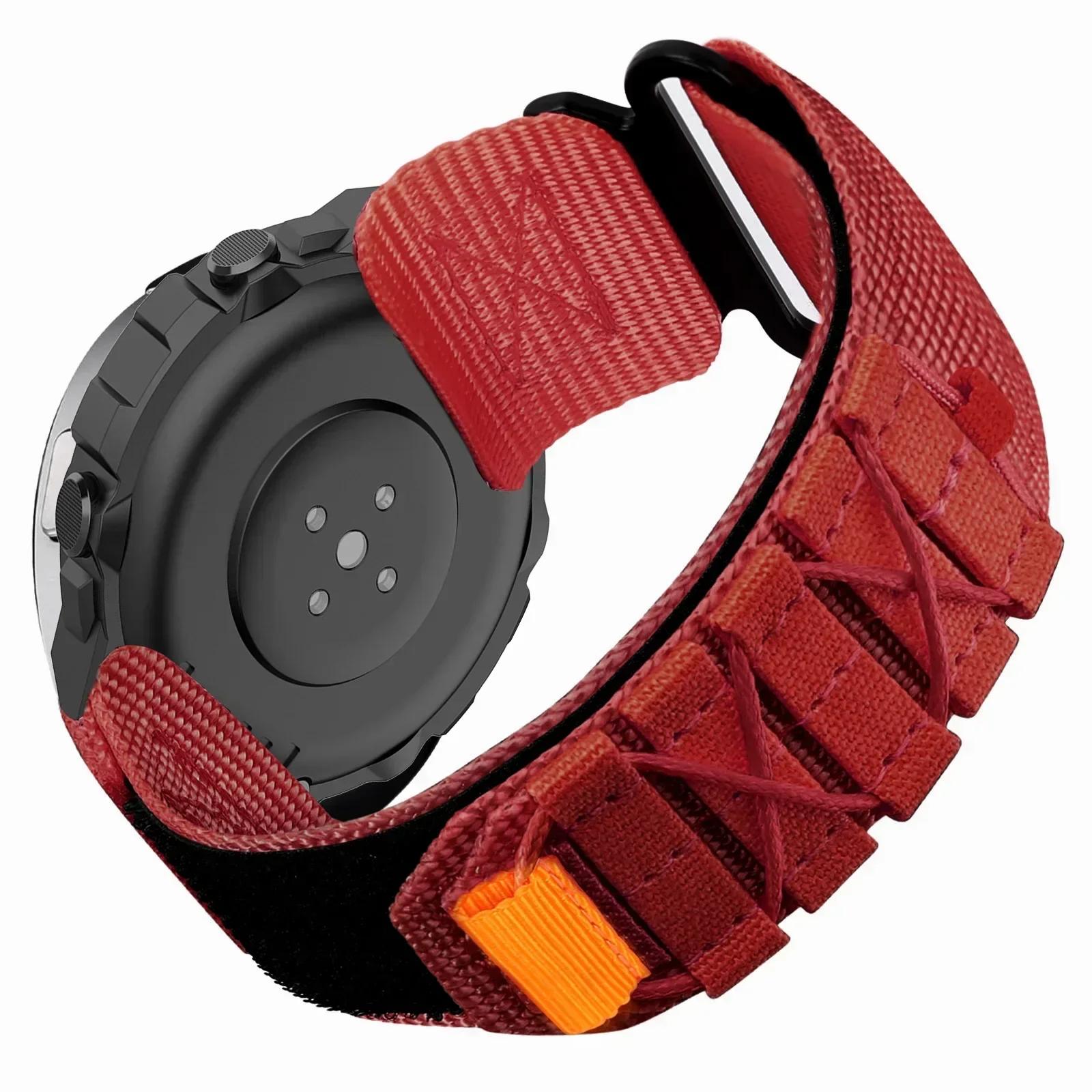

Цветной нейлоновый ремешок для Huami Amazfit T-rex 2 3 Ultra Браслет для Amazfit T-rex Pro Ремешки Tyrannosaurus Замена ремешка для запястья T-Rex or T-Rex Pro&L-length 150mm-180mm красный