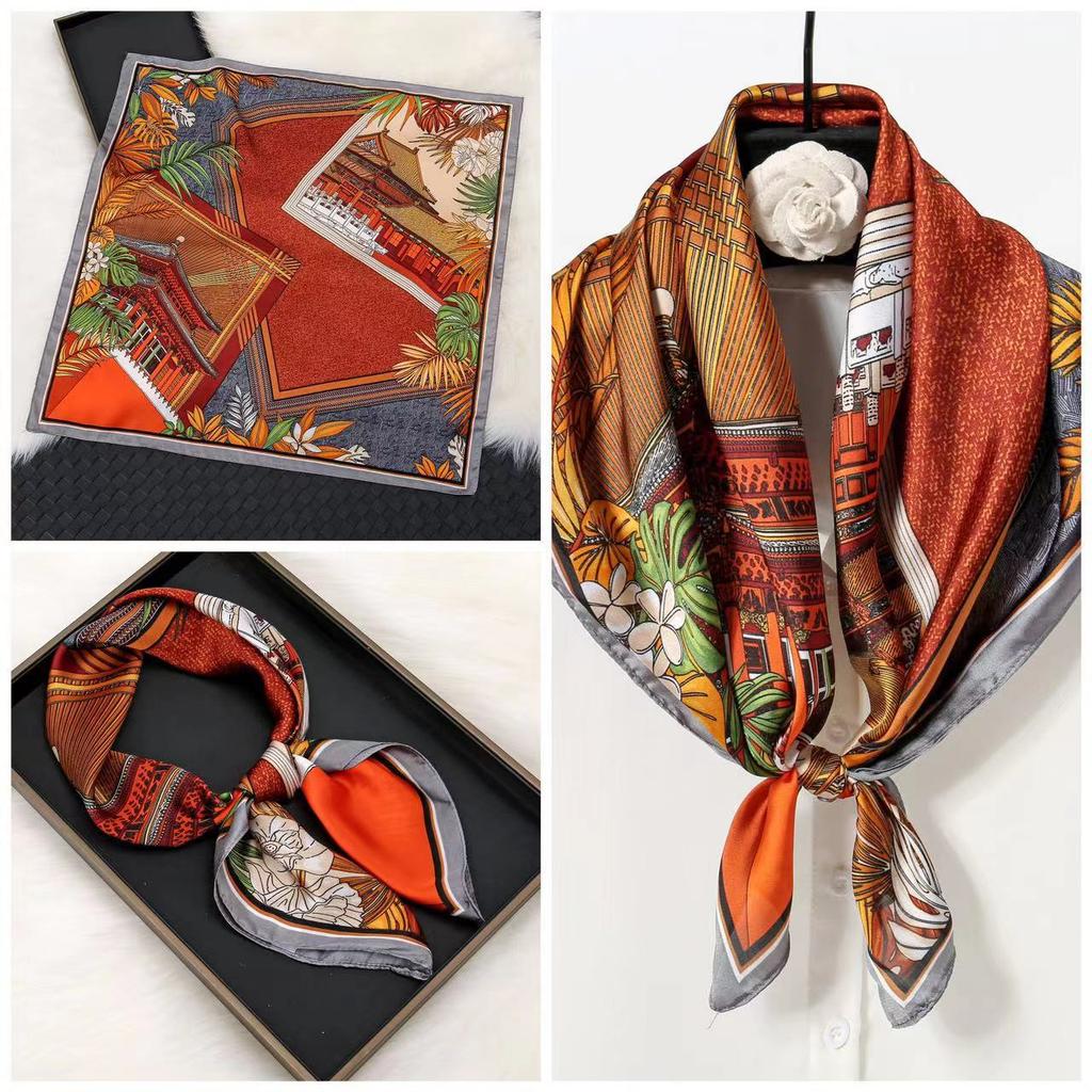 Eleganti Foulard di Seta da Donna Con Centinaia di Camicie, Assistenti di Volo, Decorazione Professionale, Protezione del Collo, Foulard, 70 Foulard Quadrati Piccoli.