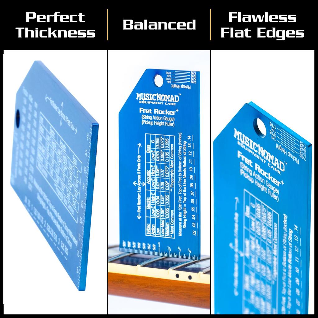 MUSICNOMAD MN870 Precision Fret Fret Evaluation Tool Gauge, 4-Key