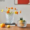 Transparent Wrinkle Glass Vase Desk Decoration Flower Arrangement Hydroponics Flower Pots Floral Vases Room Aesthetic Decor