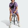 Adidas All Season Fleece Shorts Solid Color High Waist Drawstring Casual Shorts Men Shorts Purple IJ6900