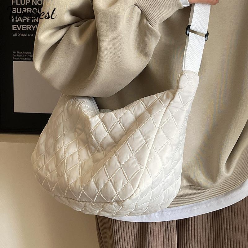 

Trendy Quilted Crossbody Shoulder Dumpling Bag for Women