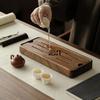 Zen Walnut Rectangular Tea Tray Kung Fu Tea Set Tray Table Water Storage Drainage Type Small Imitation Solid Wood Board