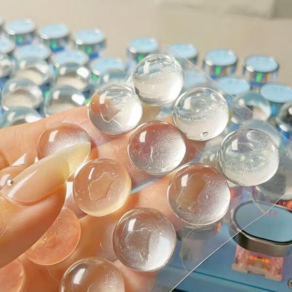 

Прозрачные наклейки на клавиатуру Полусферические Длинные Ногти Наклейки-пузыри Новая Накладка для Клавиатуры для Печати 5*2mm