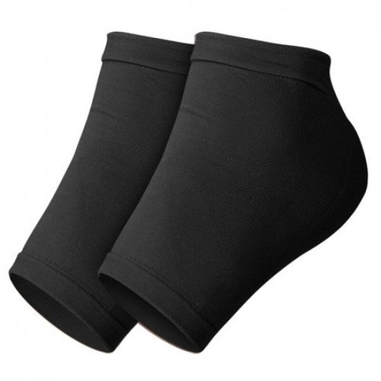 1Pair Heel Socks for Dry Hard Cracked Skin Moisturizing Open Toe Recovery Socks чёрный