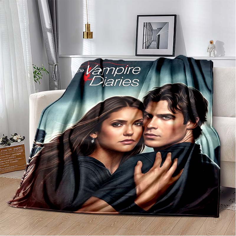 The Vampire Diaries Blanket,Children's Cartoon Blanket,soft Portable and Suitable for All Seasons,Birthday Gift.