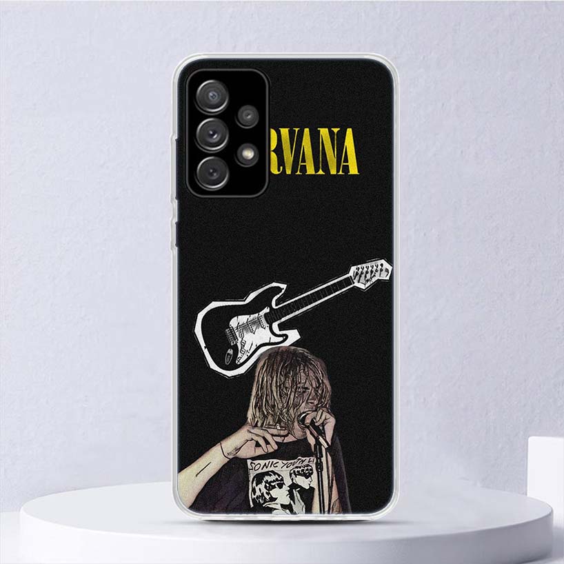 Retro-Sänger Kurt Cobain Weiche Hülle Für Samsung Galaxy A17 A16 A26 A36 A56 A15 A14 A13 A55 A54 A53 Handyhülle A25 A35 A24 A34 A2