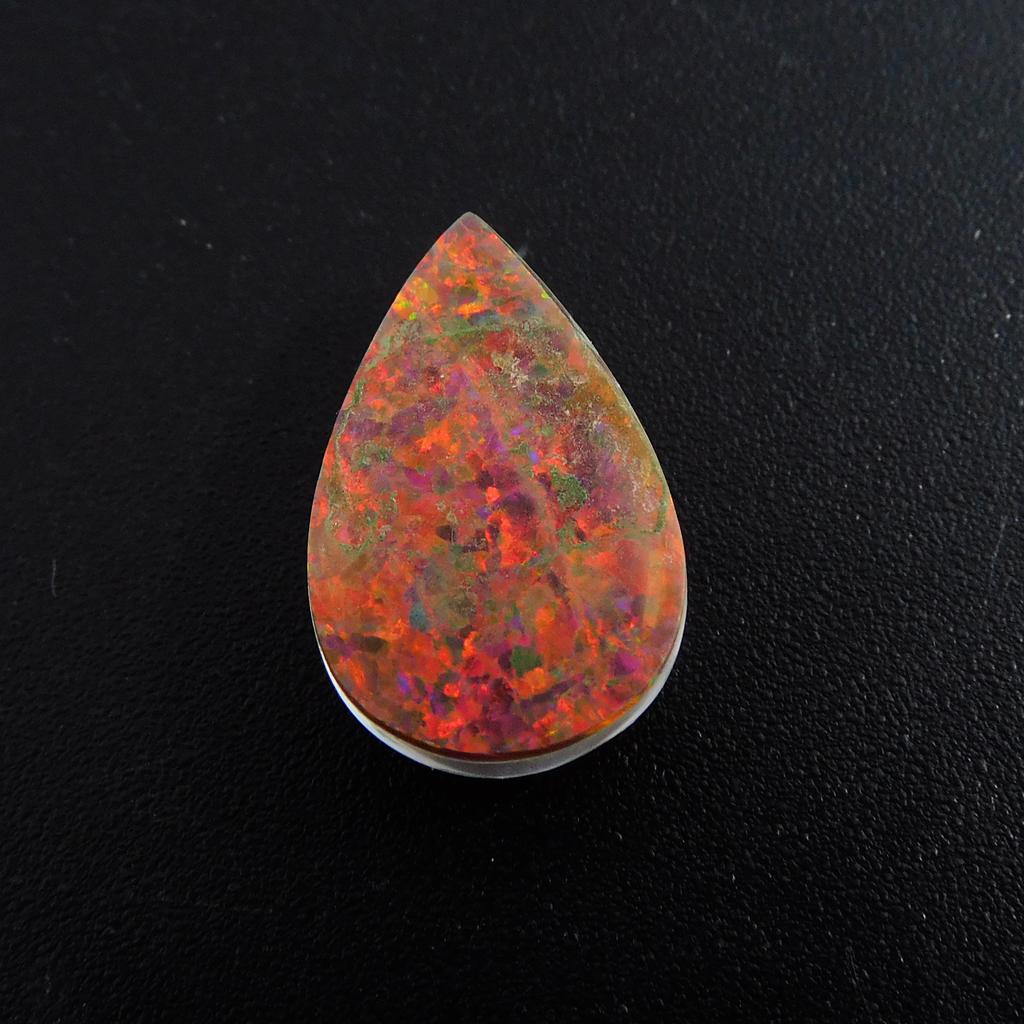 CERTIFIED Natural Boulder Opal 6.60 Carat Pear Cut Multi Color Loose Gemstone P-4254-R