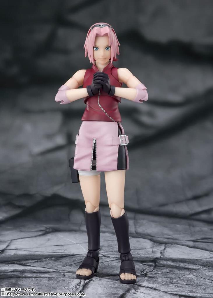 Naruto Shippuden Haruno Sakura Her Fighting 135mm PVC ABS Painted Action Figure BAS63448 S.H.Figuarts -Inheriting Master's Spirit- Approx. &