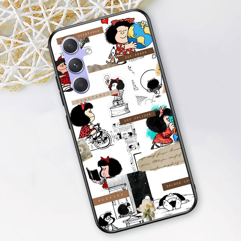 Cute Mafalda Case for Samsung Galaxy A51 A53 A54 A31 A52 A12 A13 A21s A22 A32 A11 A22 A33 A41 A52s A73 A14 A24 TPU Phone Cover