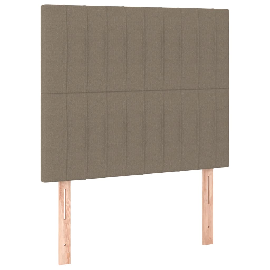 Vidaxl Łóżko Kontynentalne Z Materacem, Taupe, 80X200 Cm, Tkanina