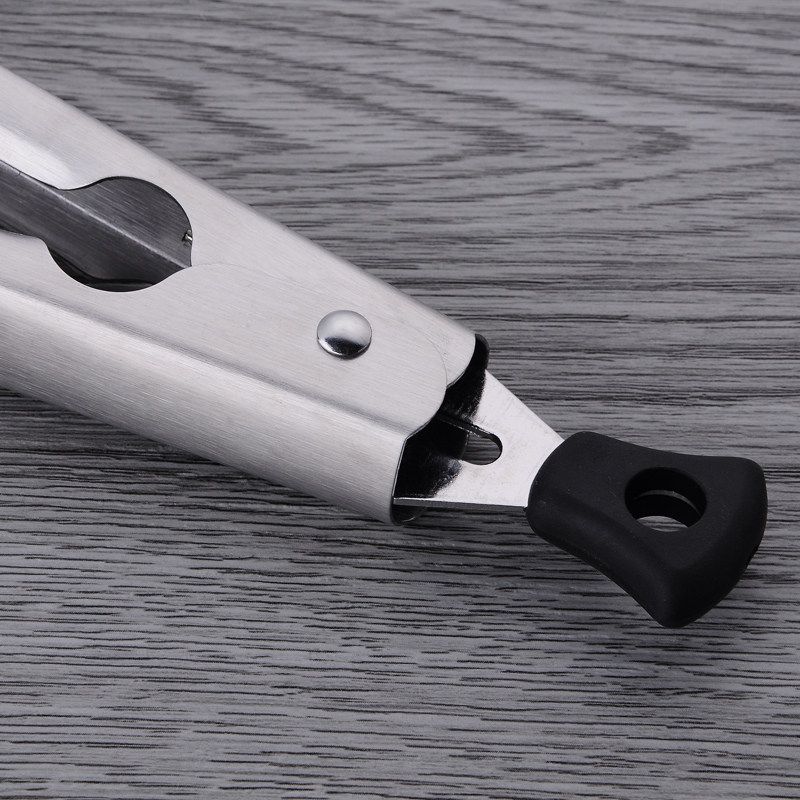 Thickened Sus304 Stainless Steel Tongs 304 Round Head Bread Tongs Baking Tools Barbecue Tongs Steak Tongs Food Tongs