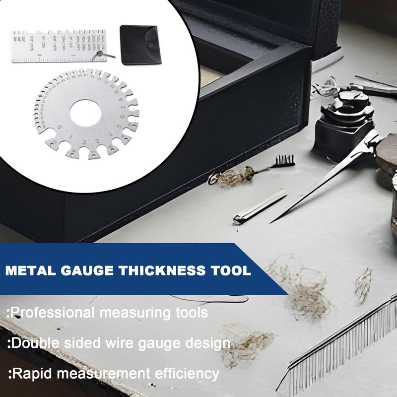 Wire Gauge Tool Double-Sided Scale Steel Gauge Measuring Tool High Strength Portable Ruler For Fabrication Metalworking