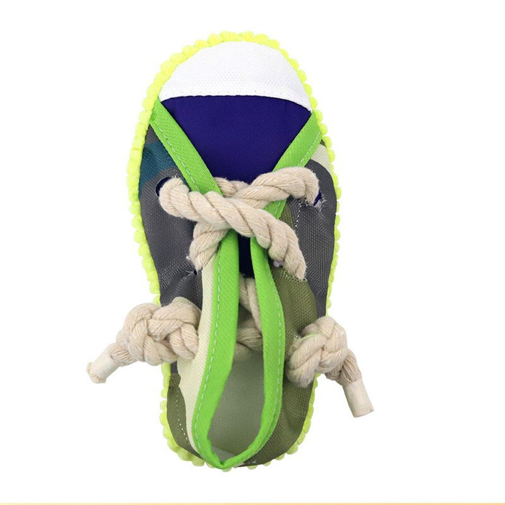 Dog Slipper Toy with Squeaker - Rope Knot Chew Toy for Self-Entertainment, Molar Toy to Relieve Boredom & Burn Energy
