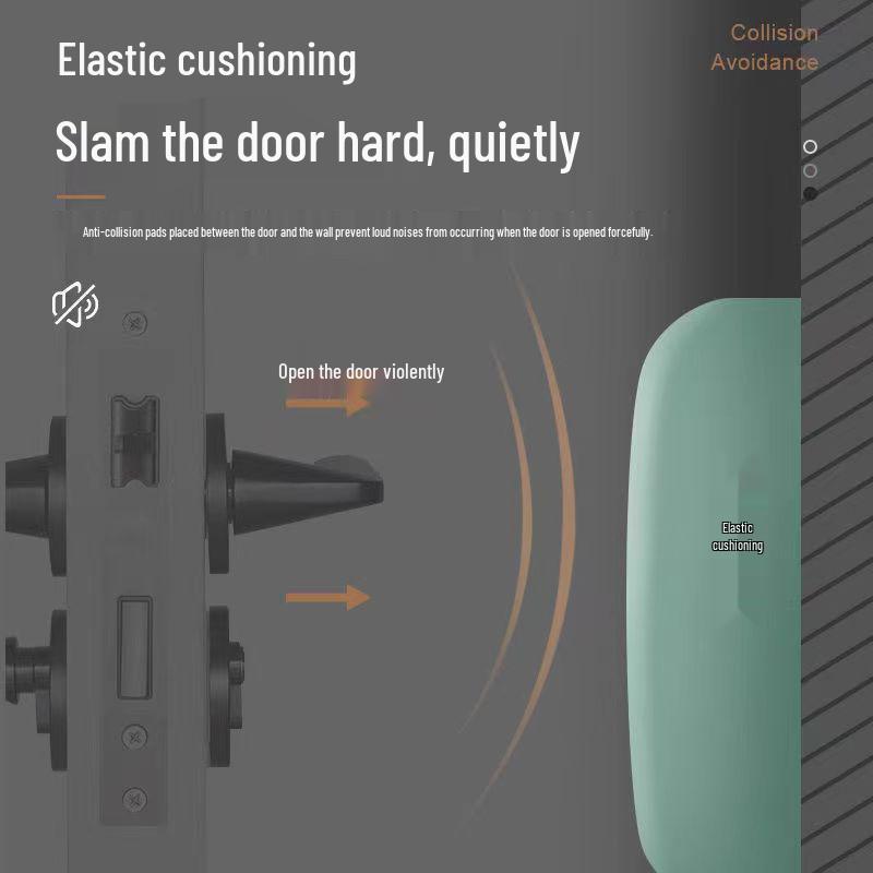 Square Silicone Anti-Collision Door Pad - Thickened & Eco-Friendly Wall Protector