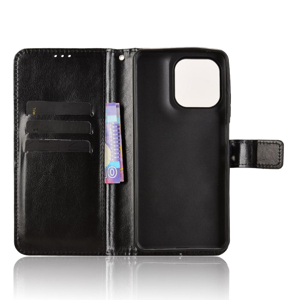 For Motorola Moto G56 5G PU Leather Case with Strap Crazy Horse Texture Phone Wallet Cover