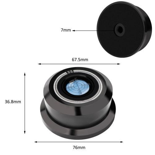 Monosaudio Record Stabilizer, 50Hz Rotation Speed, 3-in-1 Vibration Reduction Device, High-Precision Level, Stability, Vibration Suppression, Level fo