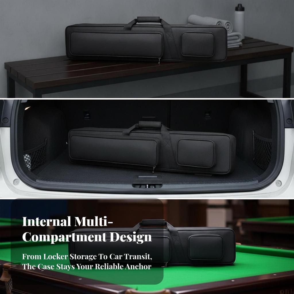 Billiard Cue Carrying Carrier Compact Pool Bag Convenient for League Nights
