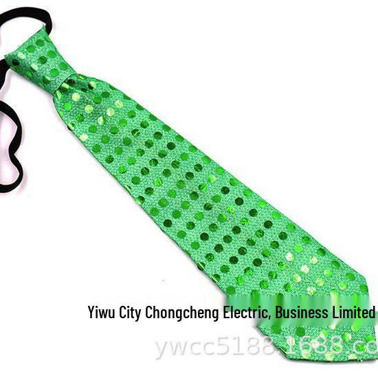 2047 LED Flashing Sequin Glow Tie for Concerts