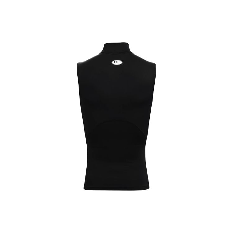 Under Armour High Neck Sleeveless Compression Sports Shirt Men Tops Black 1361521-001
