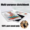 Portable Hardcover Sketchbook Coil Binding Drawing Pad Tearable Pages For Artists Beginner Outdoor Sketching Doodling