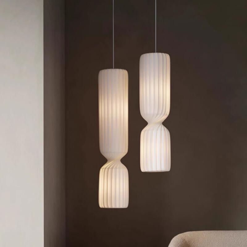 Minimalist Japanese Wabi-sabi Barrel Pendant Light