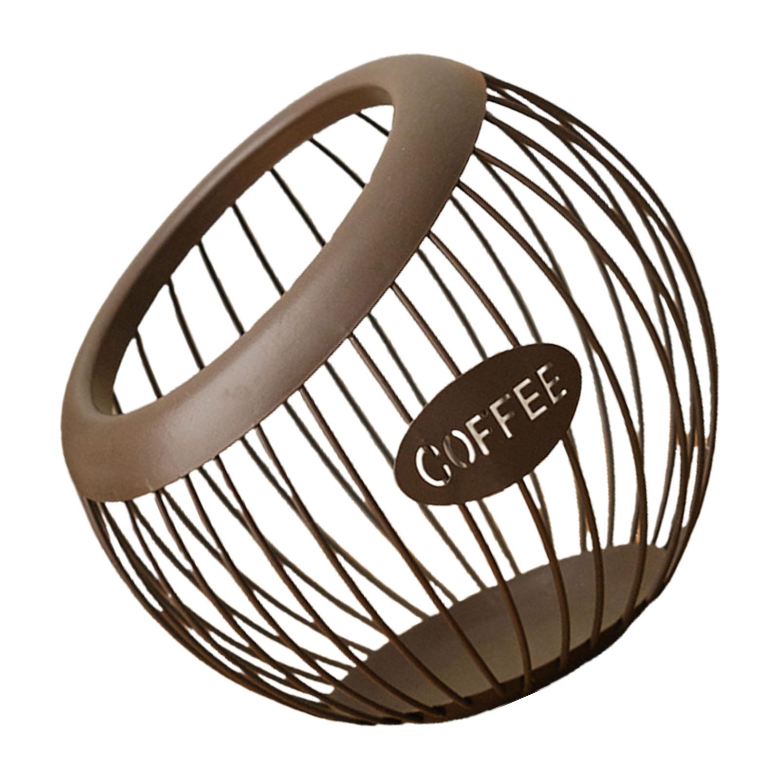 Элегантная корзина для хранения кофе с отверстием для организации кухонных принадлежностей и поддержания порядка и стиля в вашем пространстве кофейный 1279₽