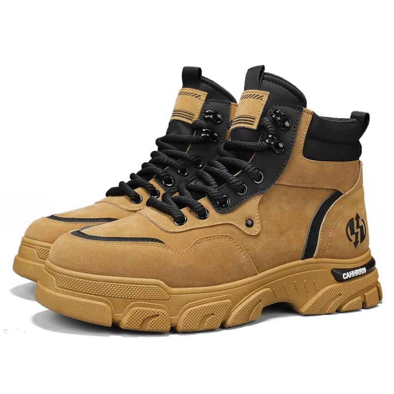 Fashion Boots Men Outdoor High Top Shoes Sneakers Men Ankle Motorcycle Boots For Men Classic Platform Sneakers Male