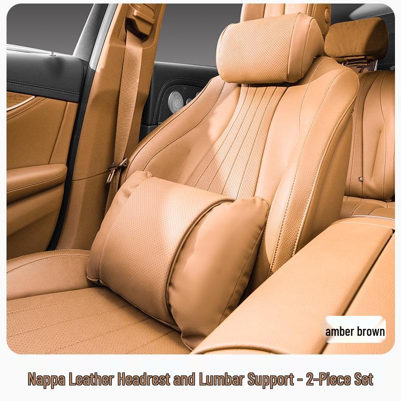 Car Headrest and Lumbar Support Pillow Set