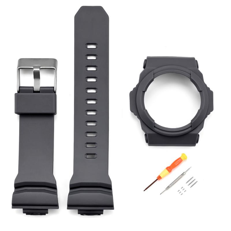 Pour CASIO G-SHOCK GA-110/150/200/201/300/310 Bracelet de Montre Résine Lunette Cadre Protecteur Boîtier Pare-chocs Boîte Bracelet Coque