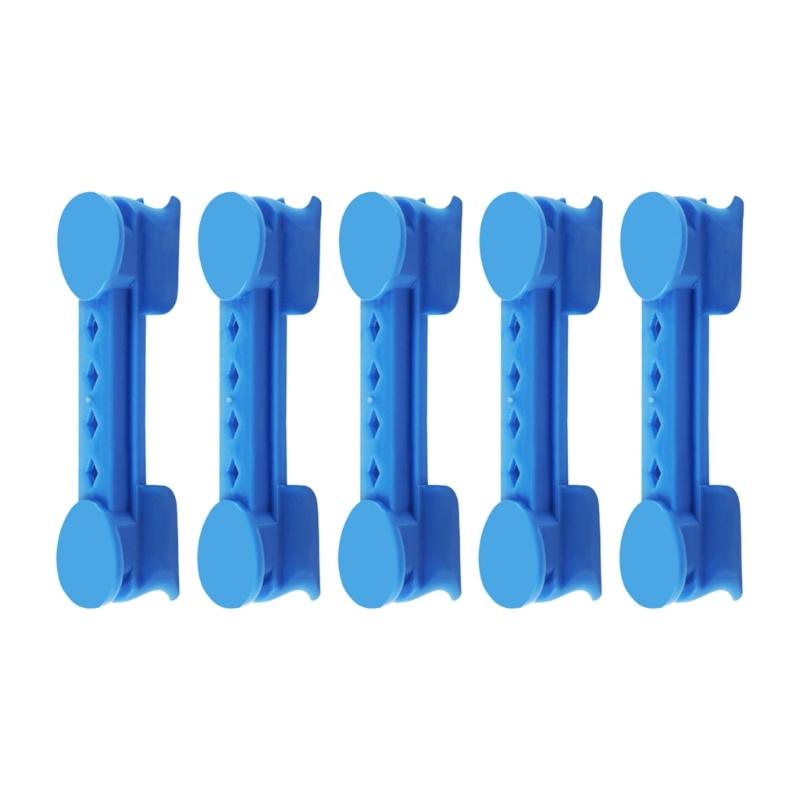 

5Pcs Fishing Rod Line Spoolers Light Weight Plastic Reel Tool Fishing Line Winding Board Portable Coiling Clip синій