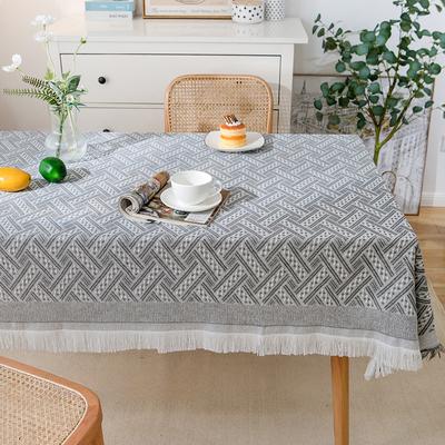Tischdecke aus Baumwolle und Leinen mit Quasten, Tischdecke für Küche, Hochzeit, Esszimmer, Camping, Tee, Tischläufer, Dekoration