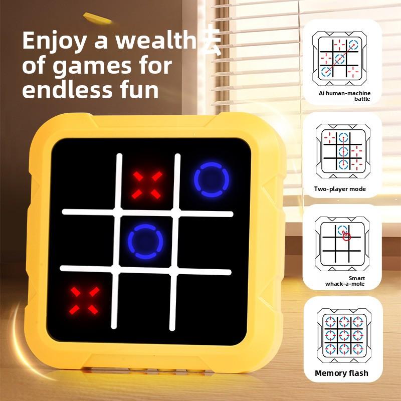New Portable Tic-Tac-Toe Multifunctional Electronic Game Stress Relief Educational Board Game Suitable For Adults And Kids