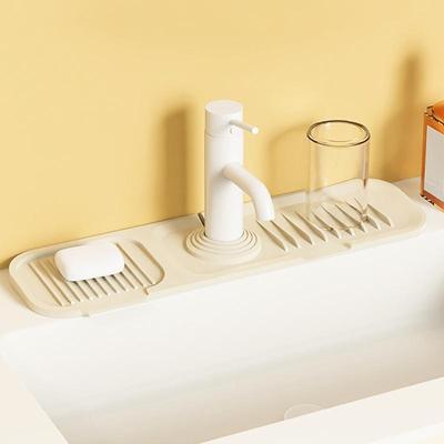 Tappetino per rubinetto in silicone, protezione anti-spruzzi per lavandino, tappetino di drenaggio per rubinetto, tappetini di asciugatura spessi, tappetini di protezione per piano di lavoro da cucina e bagno