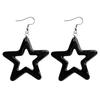 Y2K Style Dangle Earrings Simple Hollow Acrylic Star Pendant Drop Earrings Statement Jewelry Fashion Small Hoop Earrings