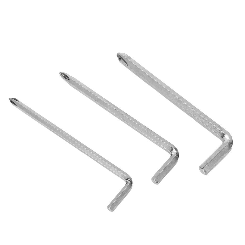 3Pcs Dual Purpose Screwdriver Set L Type Hex Cross Head Steel Simple Hardware Hand Tools