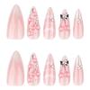 24 Pieces 3D three-dimensional cat's eye cherry manicure ins wind hot pin wearing nail fresh wearing nail fake nail piece