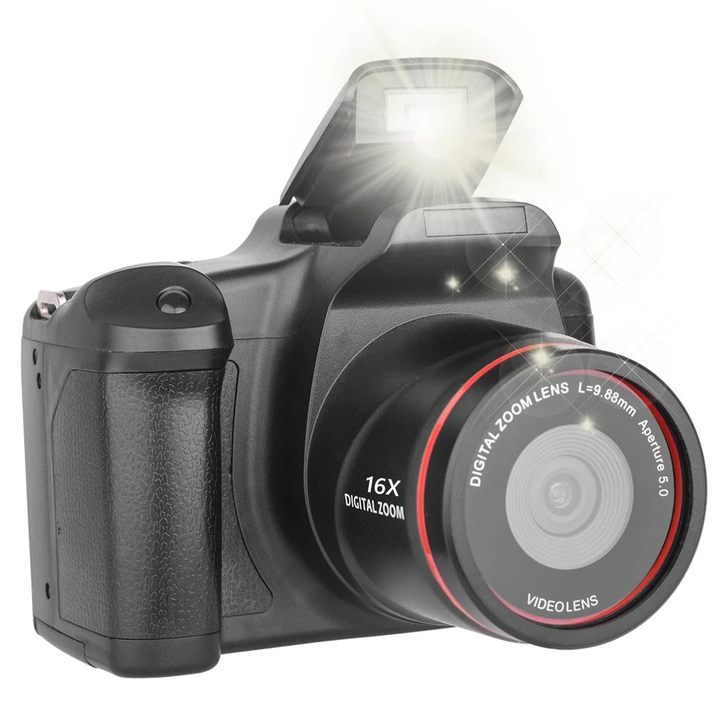 1080P 16MP Digital Mini Camera Wide-Angle Lens 16X Zoom Vlogging Camera with 2.4 Inch LCD Screen Video Recorder for Photography